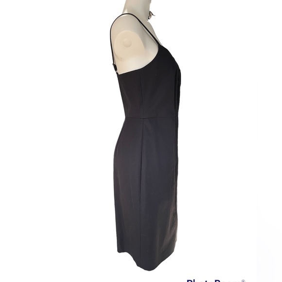 Banana Republic Sleeveless Black Dress Fitted Bodice Spaghetti Straps‎ Size 4P - Picture 3 of 13
